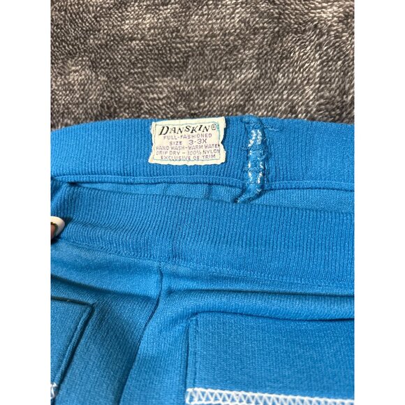 Vintage 1970's Danskin "Full Fashion" Sky Blue 100% Nylon Pants Size 3 - Picture 4 of 5
